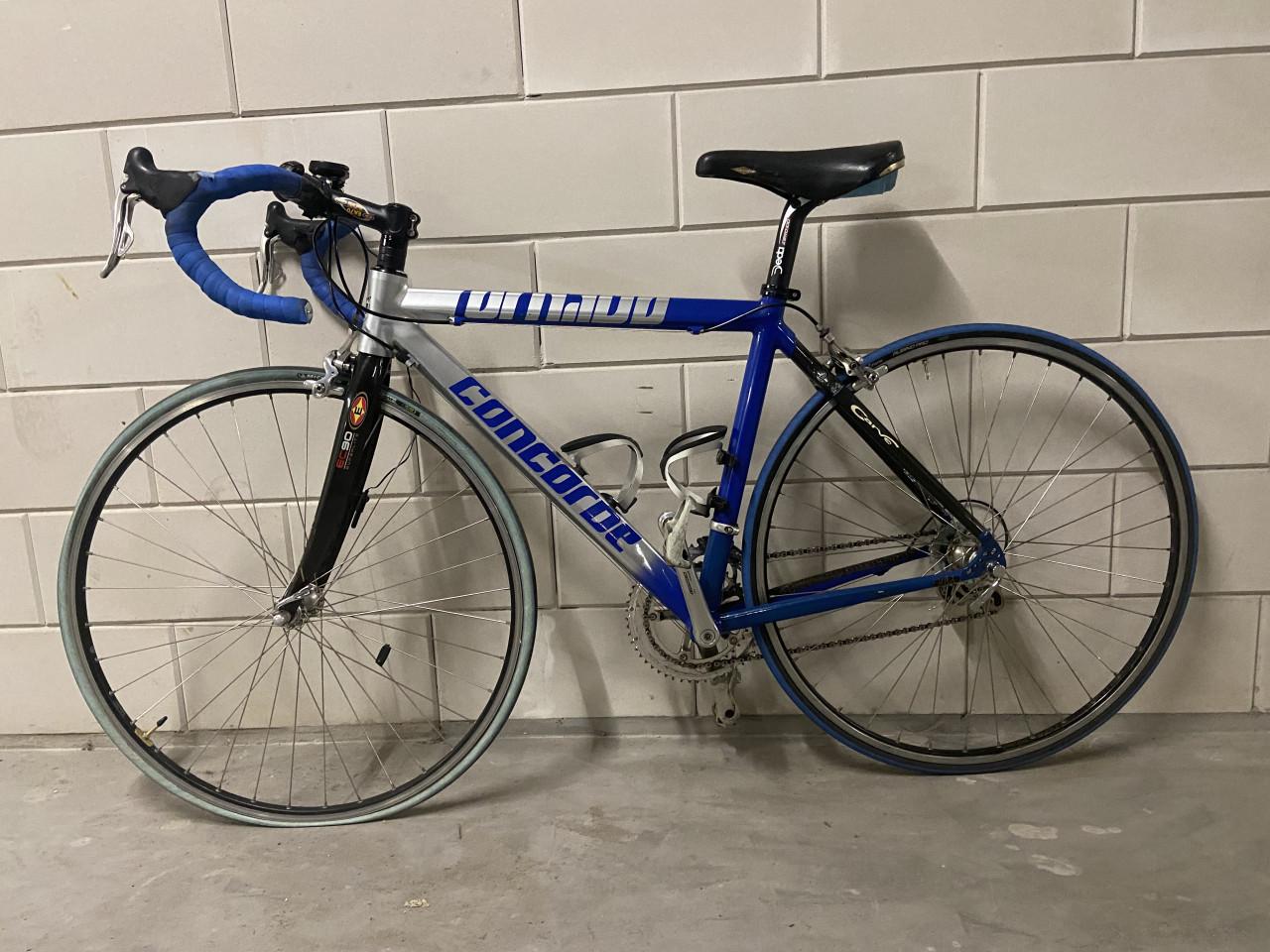 Racefiets met rollen