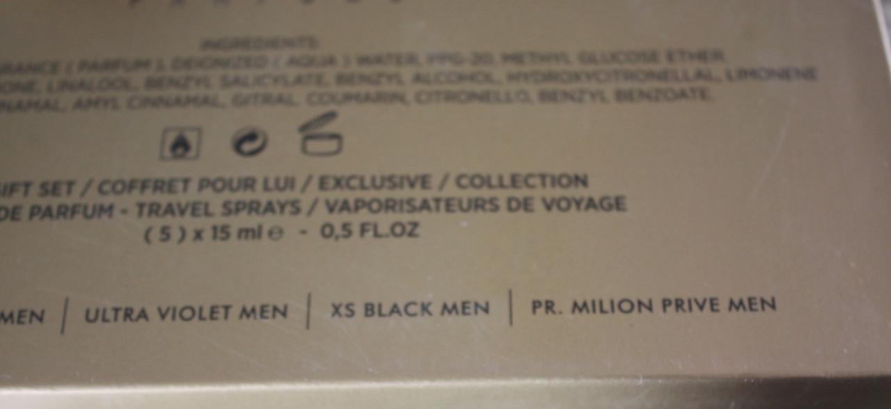 Parfum set met 5 geurtjes paco rabanne