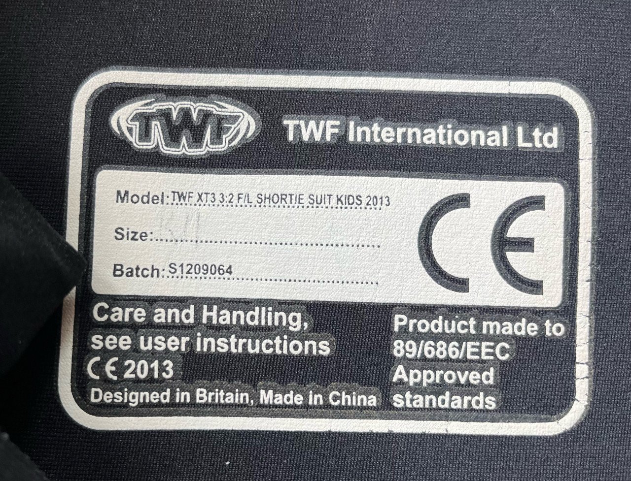 Shortie wetsuit kind TWF X3 3/2 mm