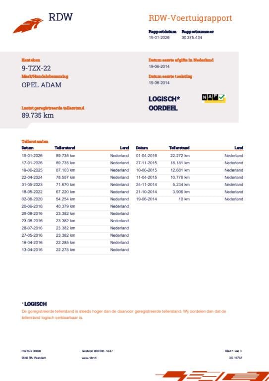 Opel Adam 1.4 slam | origineel nl | zeer netjes