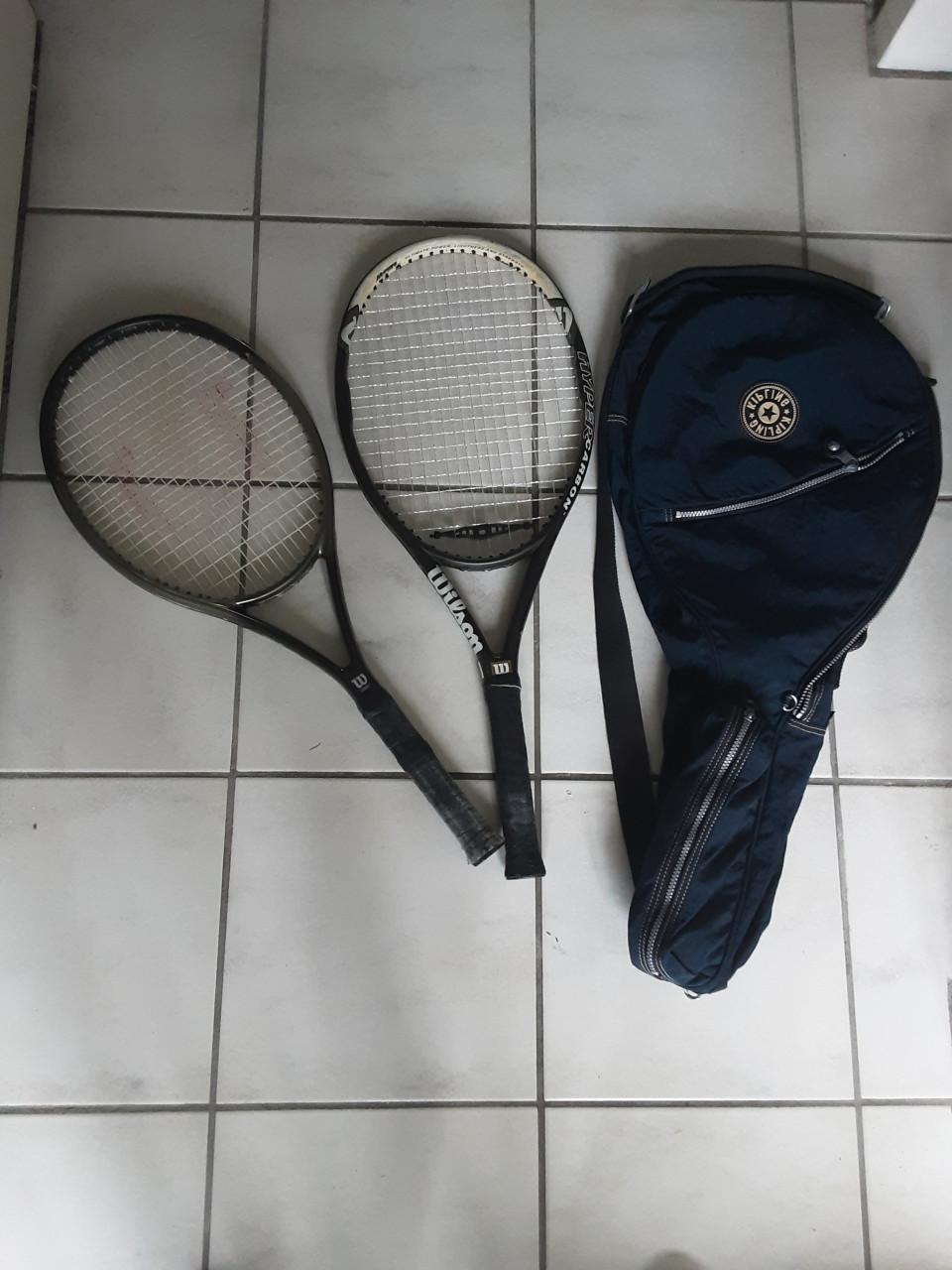 Tennisrackets met tennistas
