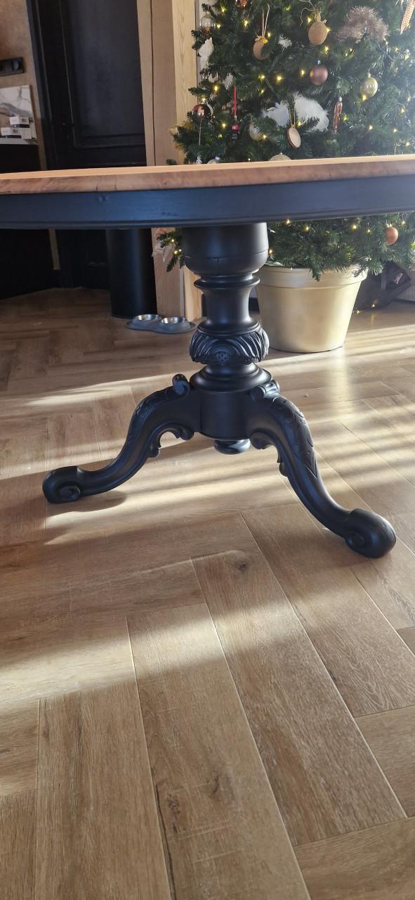 Ronde massief houten eettafel