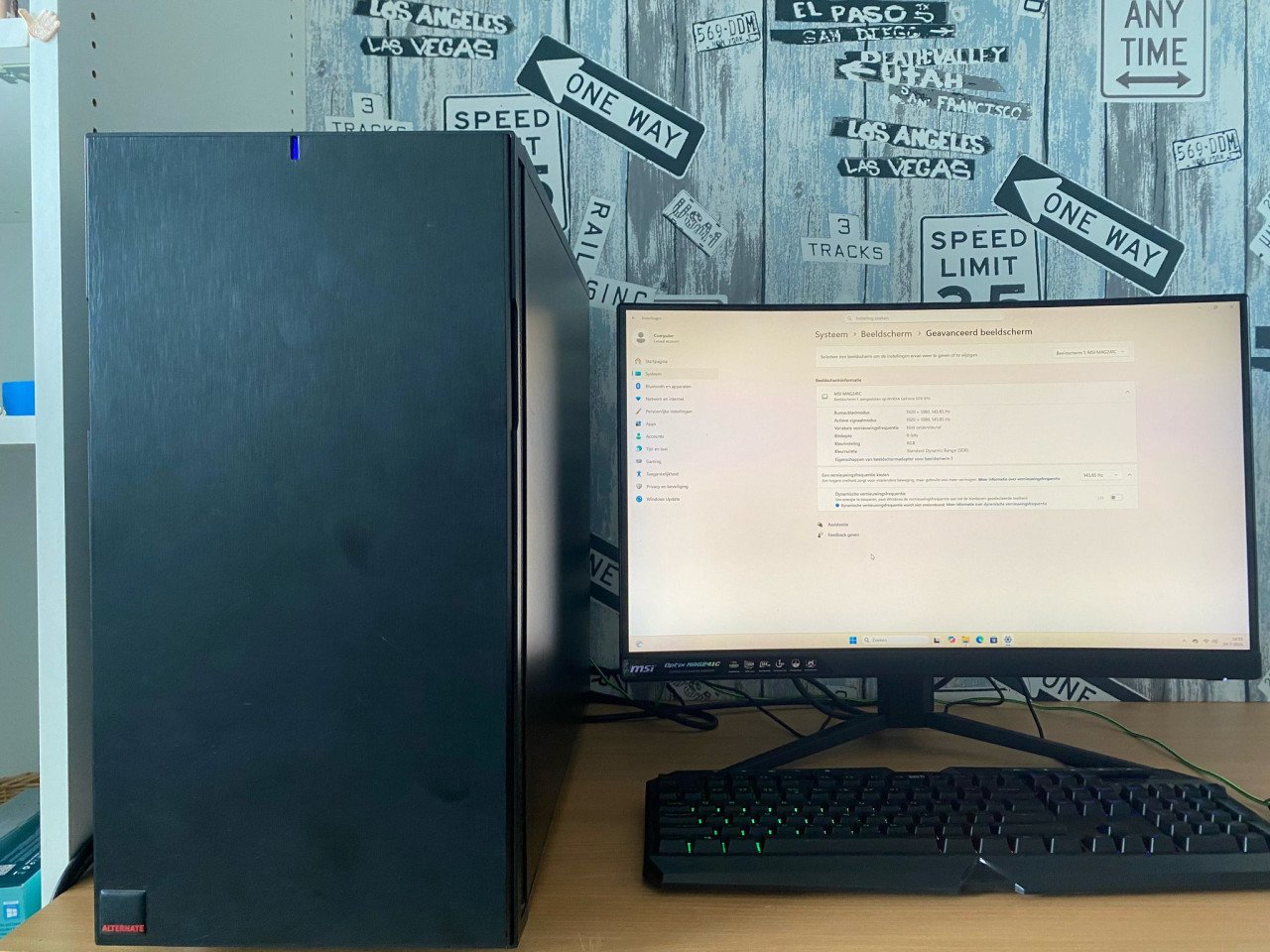 I7 Krachtpatser inclusief 24inch 144hz curved game monitor