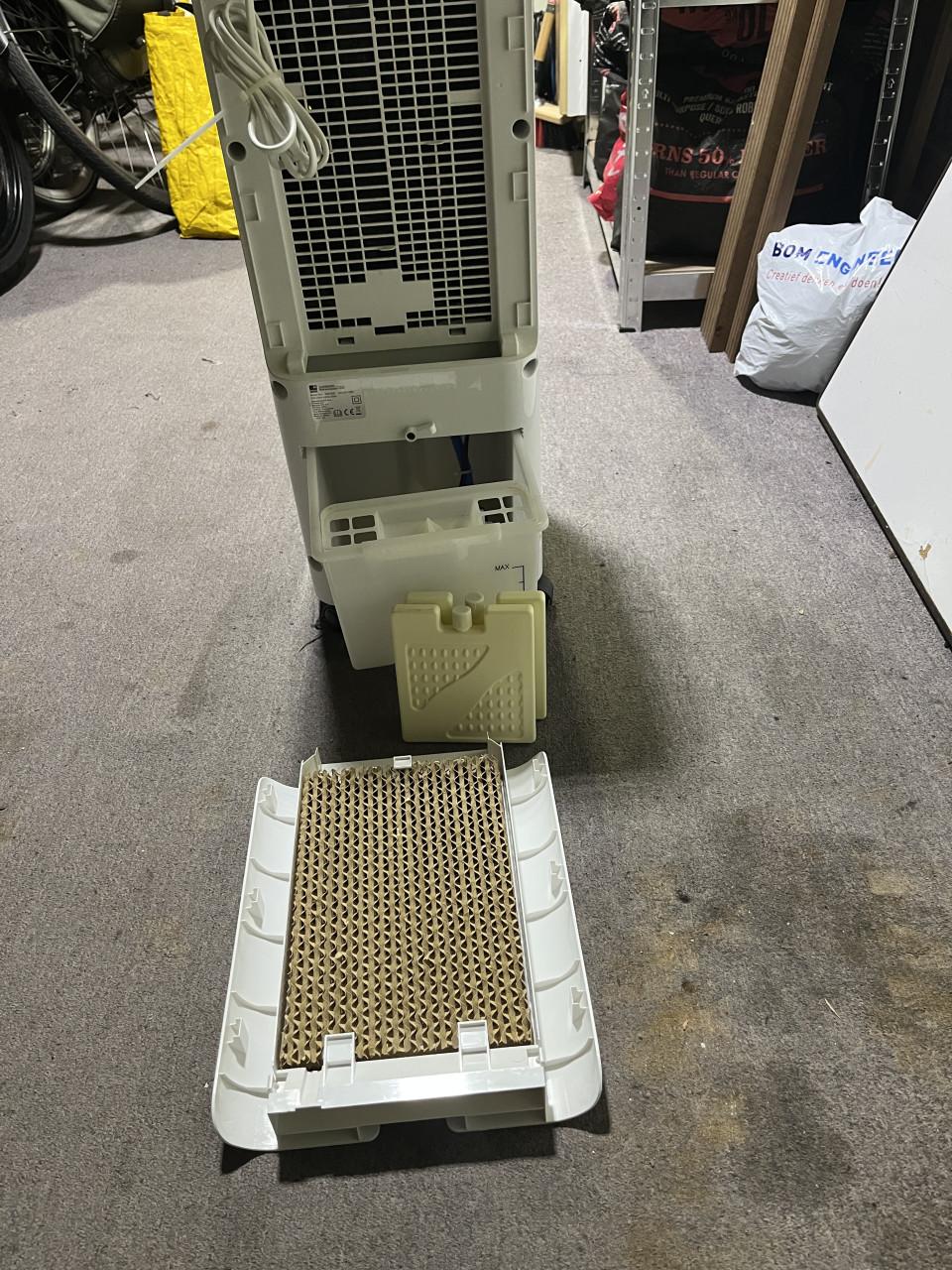 Luchtkoeler Sencys met koelelementen.