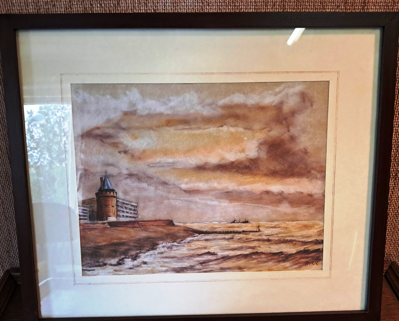 Aquarel gevangentoren Vlissingen