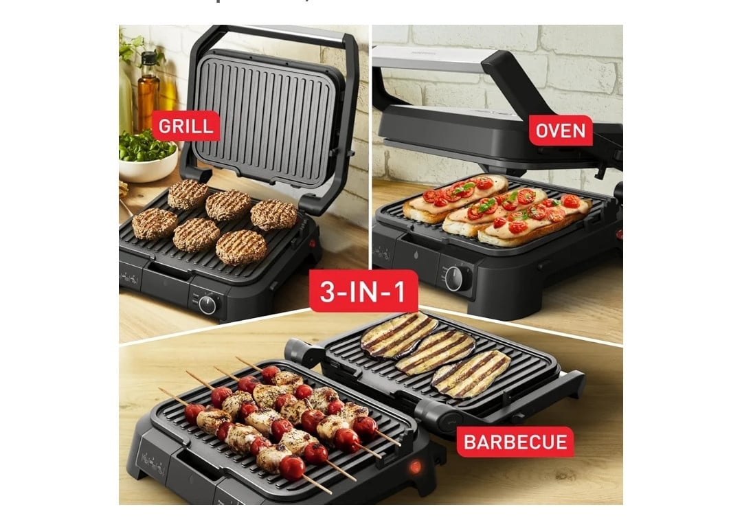 Te koop: 3 in 1 tefal grillplaat