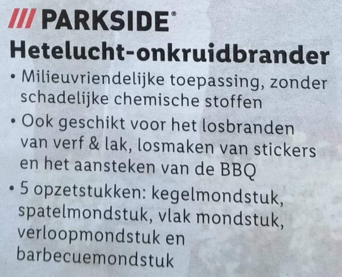 Elektrische onkruidbrander