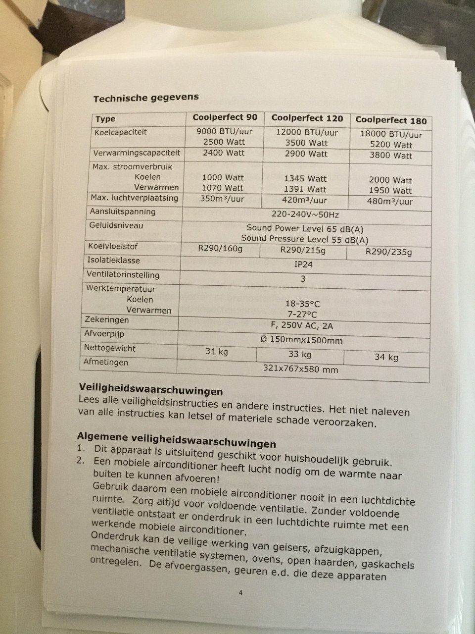 Eurom mobiele airco type Coolperfect 180 Wifi