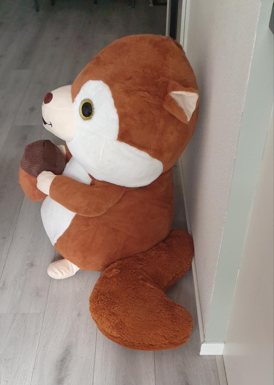 Hele grote pluche eekhoorn knuffel