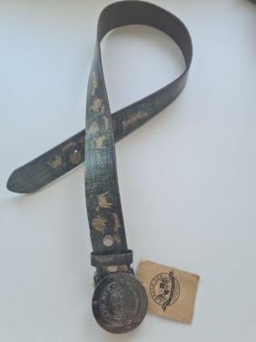 Nieuw ! Donker groene leren riem van Brand New