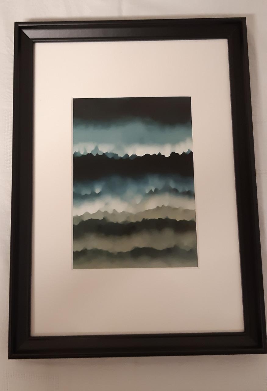 Ikea KNOPPÄNG zwarte lijsten met afbeelding, set van 8.