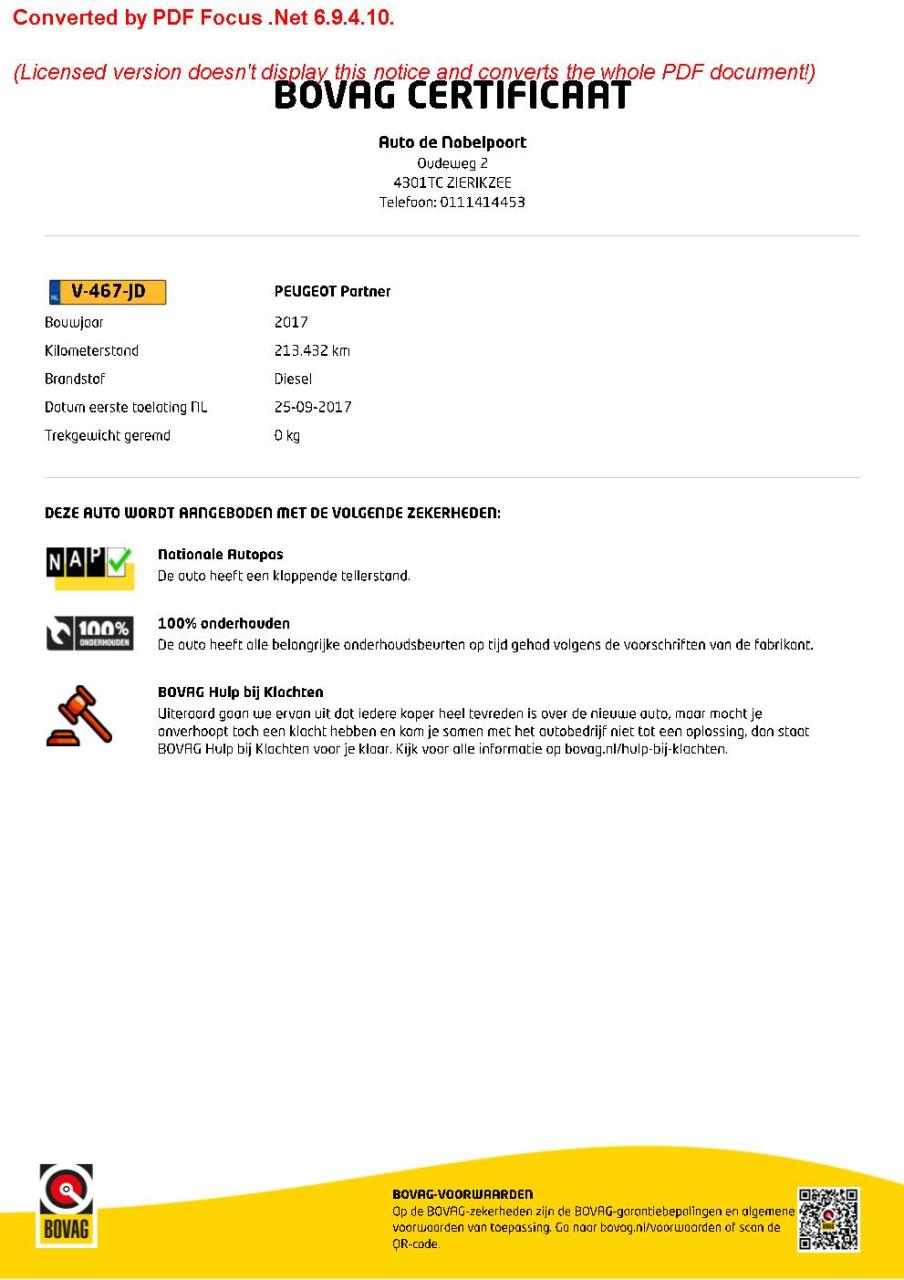Peugeot Partner gb 120 l1 1.6 bluehdi 75pk 2-zits premium airco | cruise co