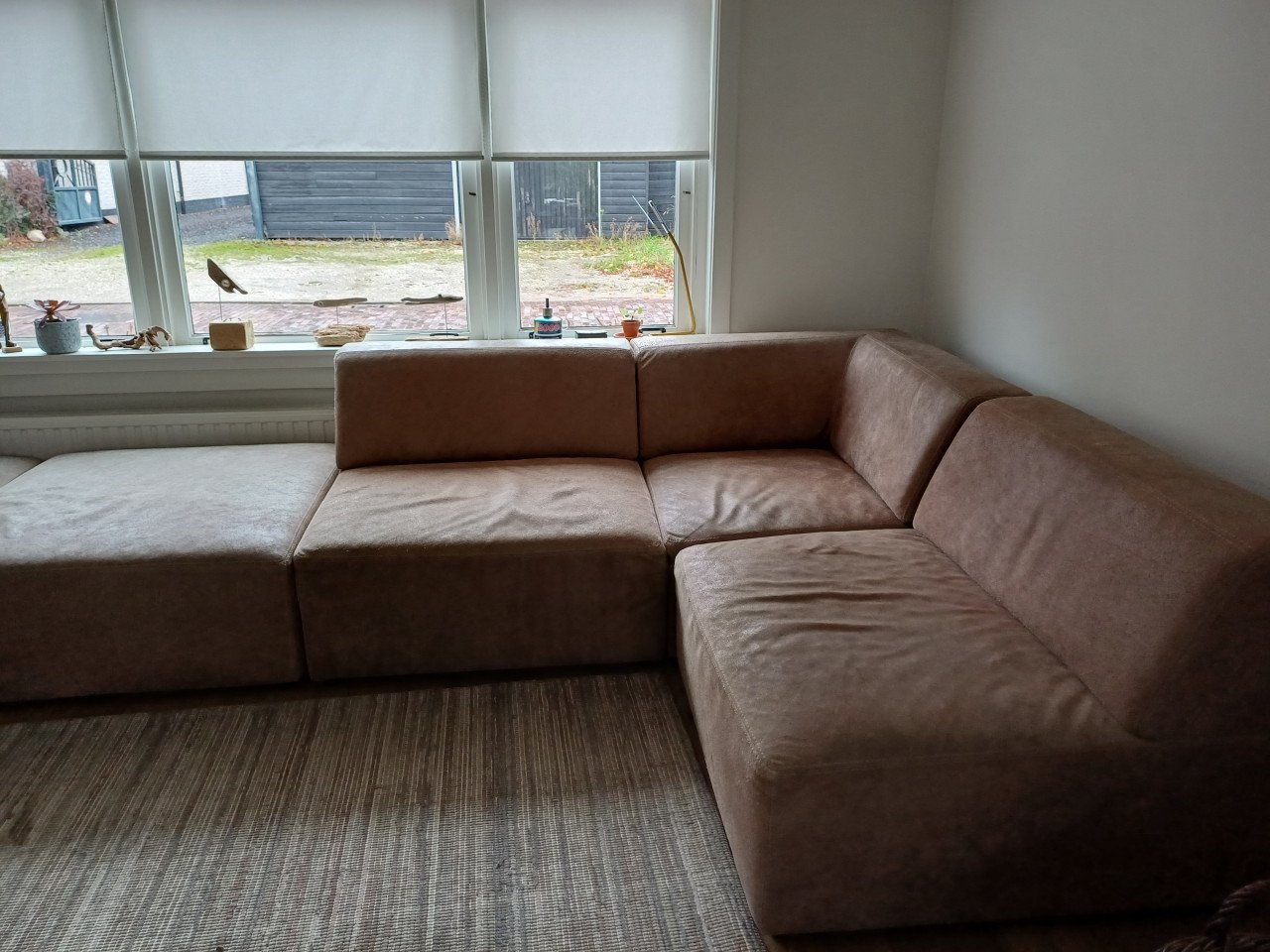 Mooie modulaire leren bank