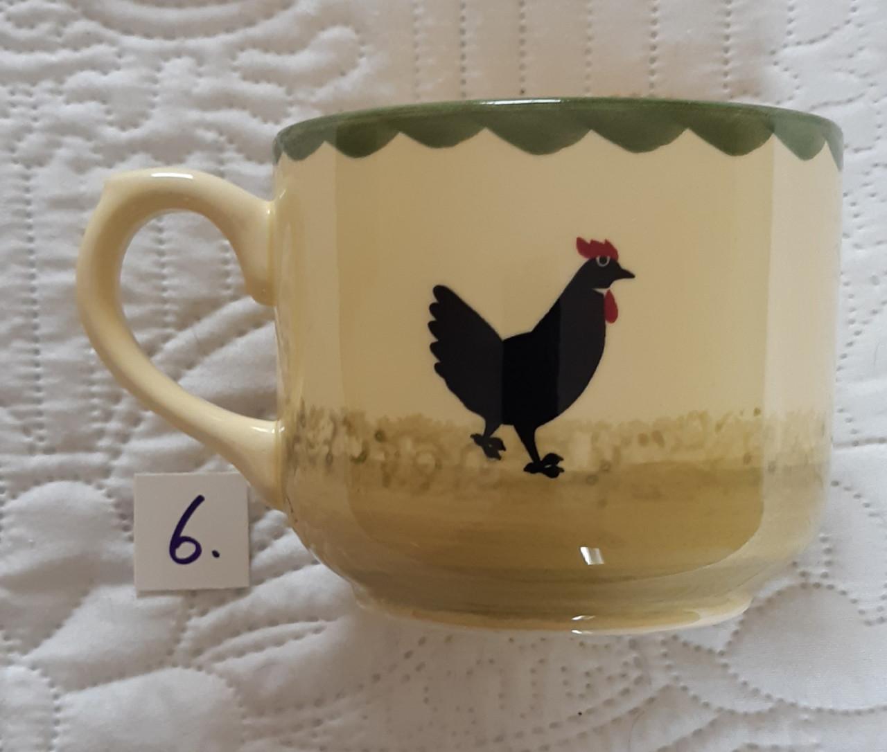 Kip en haan servies: 1 soepkop + 1 schotel