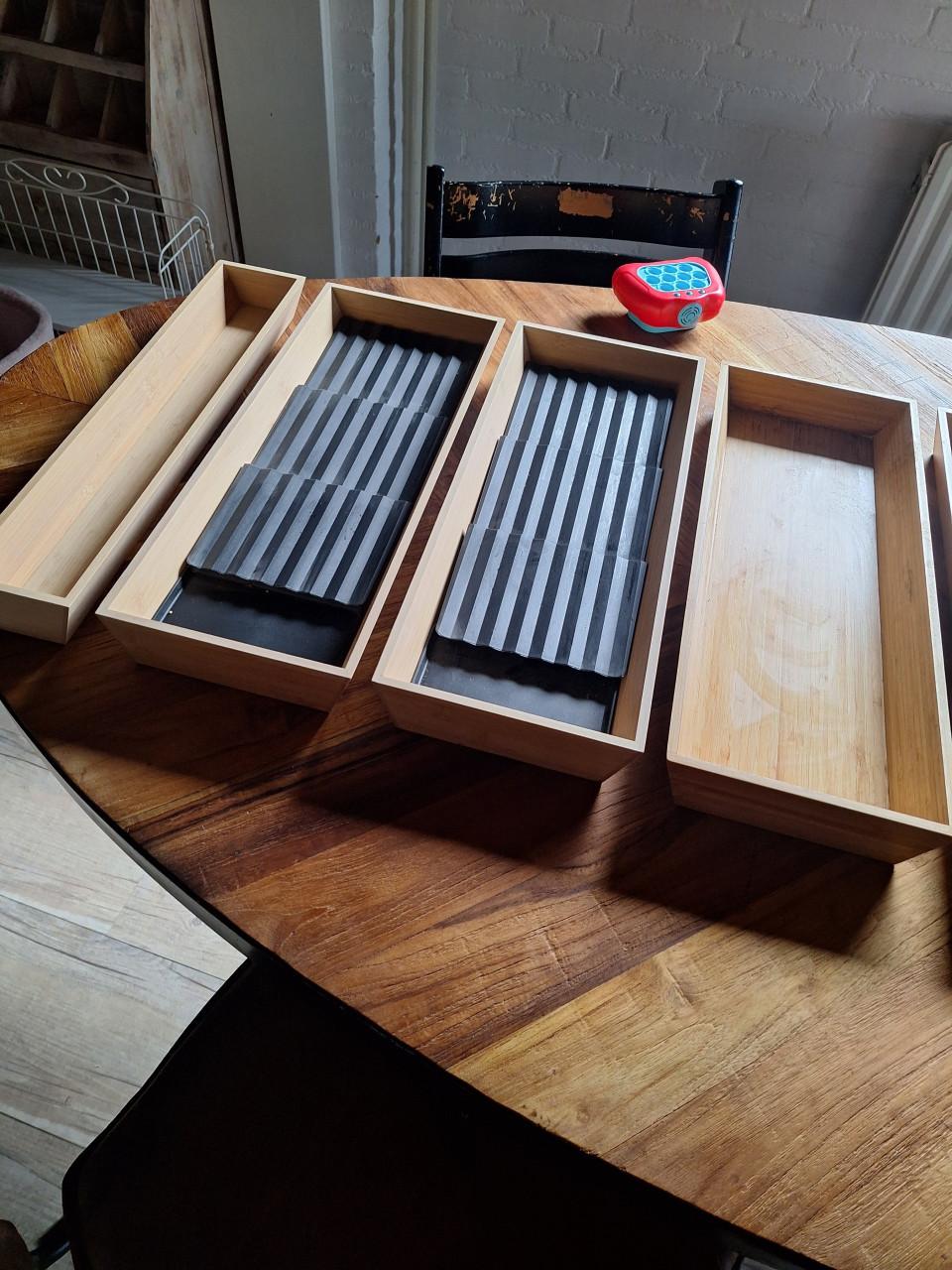 6 bestek/lade vakken Bamboe/Ikea