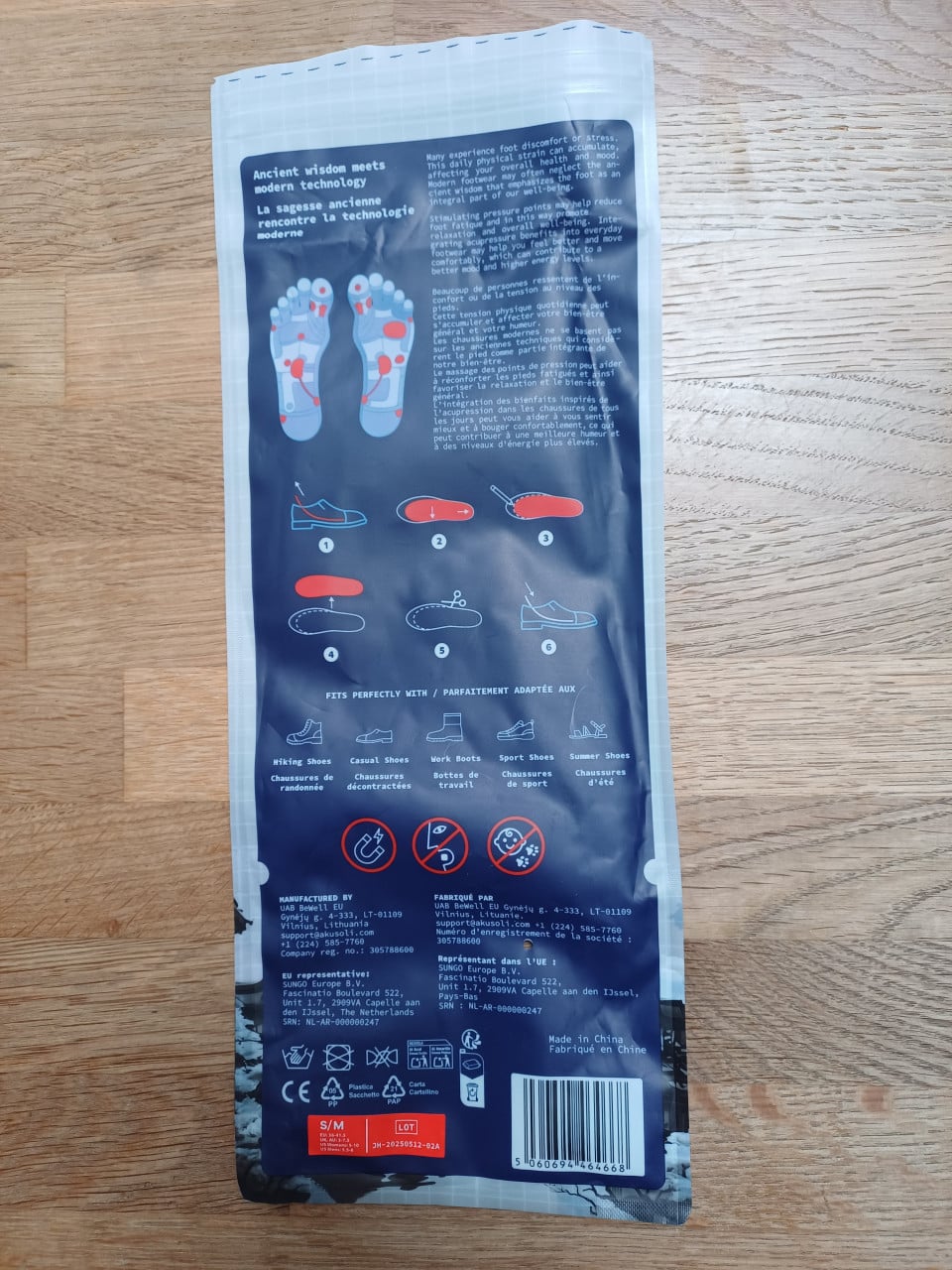 Akusoli Inlegzolen Magnetische acupressuur maat 38