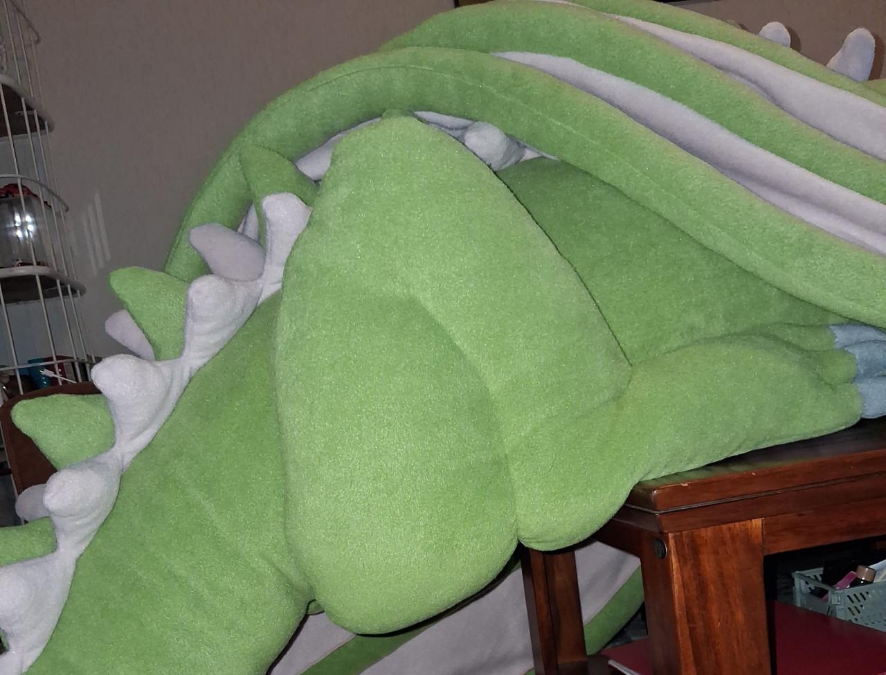 XXL draak 250cm knuffel handgemaakt!