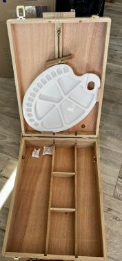 Houten Tafel ezel opbergkist