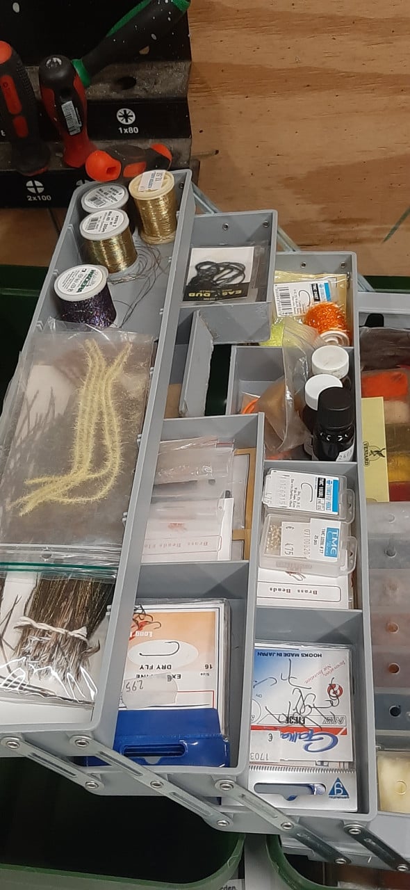 Vliegvis benodigdheden complete uitrusting