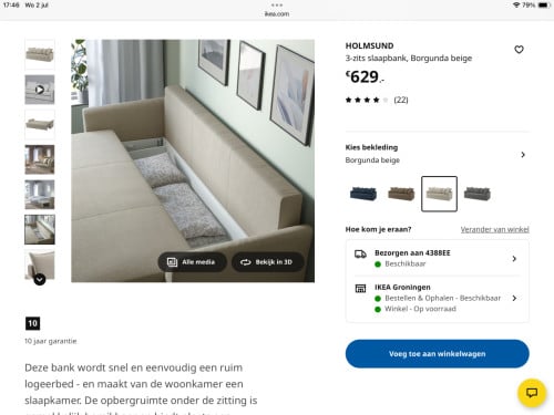 Slaapbank= 3 persoonszitbamk