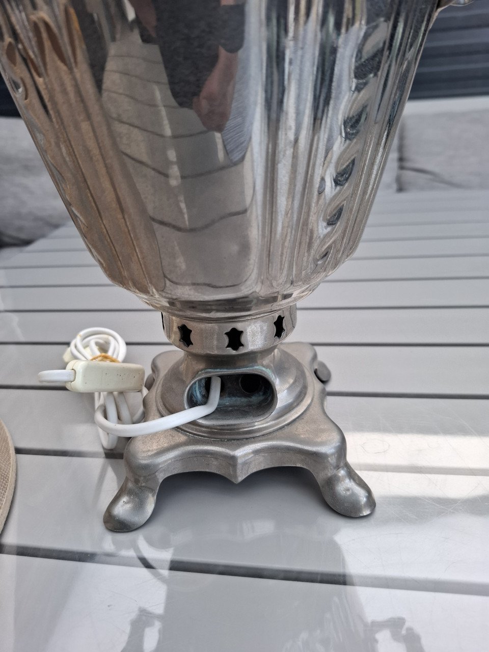 Russisch antiek Samovar (tafellamp Matroyhka)