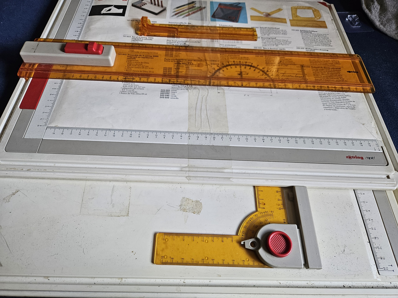 2x Rotring rapid tekentafels/tekengerei met verschillende sjablonen..