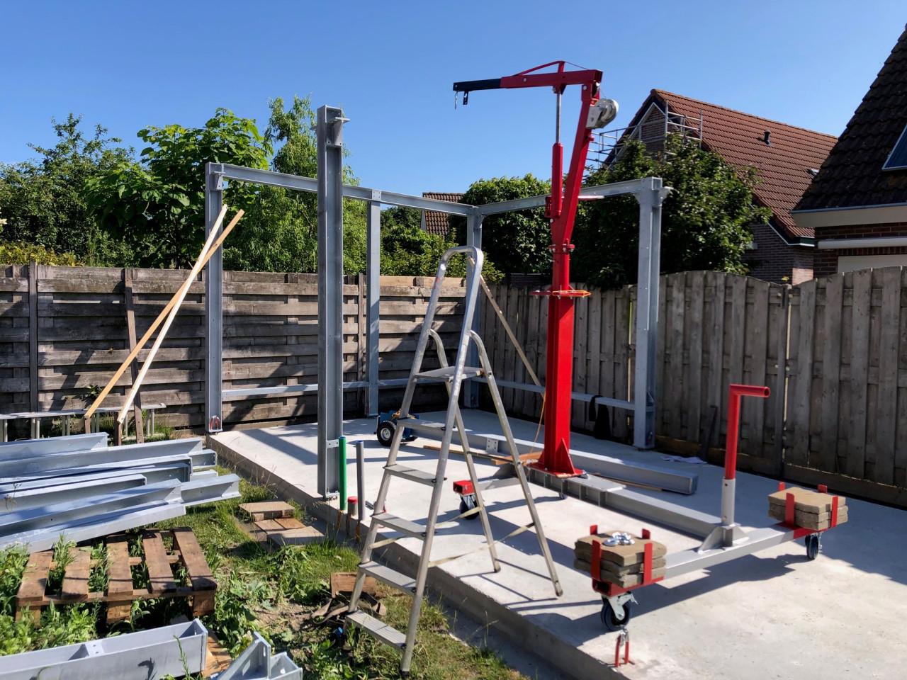 Mini (handmatige) bouwkraan