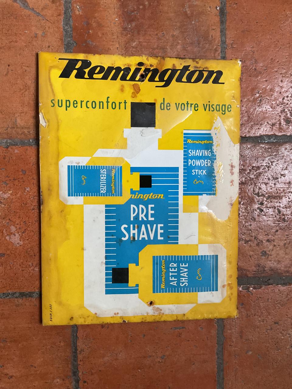 Vintage reclamebord Remington