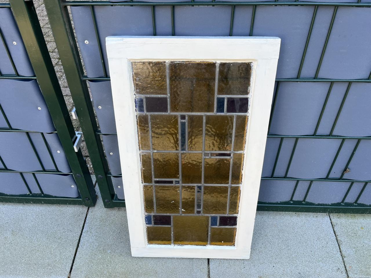 Glas in loodraam 44 x 78 x 3,5 cm.