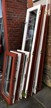 8x Kozijn met HR Glas – 4x (204x48 cm) & 4x (105x48 cm) compleet