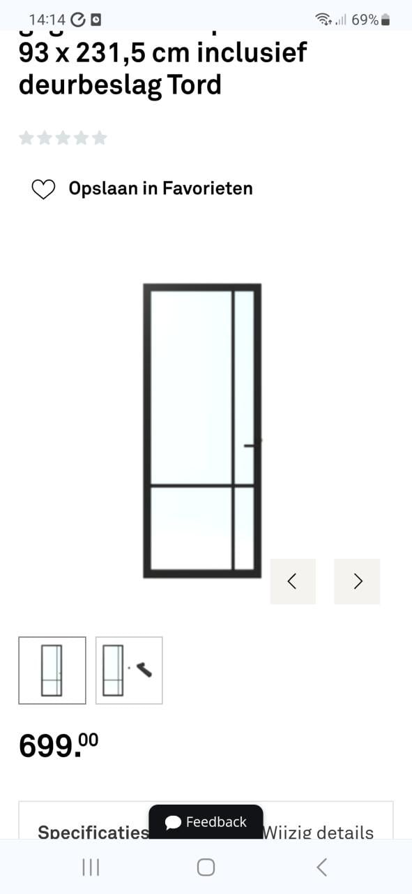 Nieuwe Zwarte deur, metaallook, industrieel