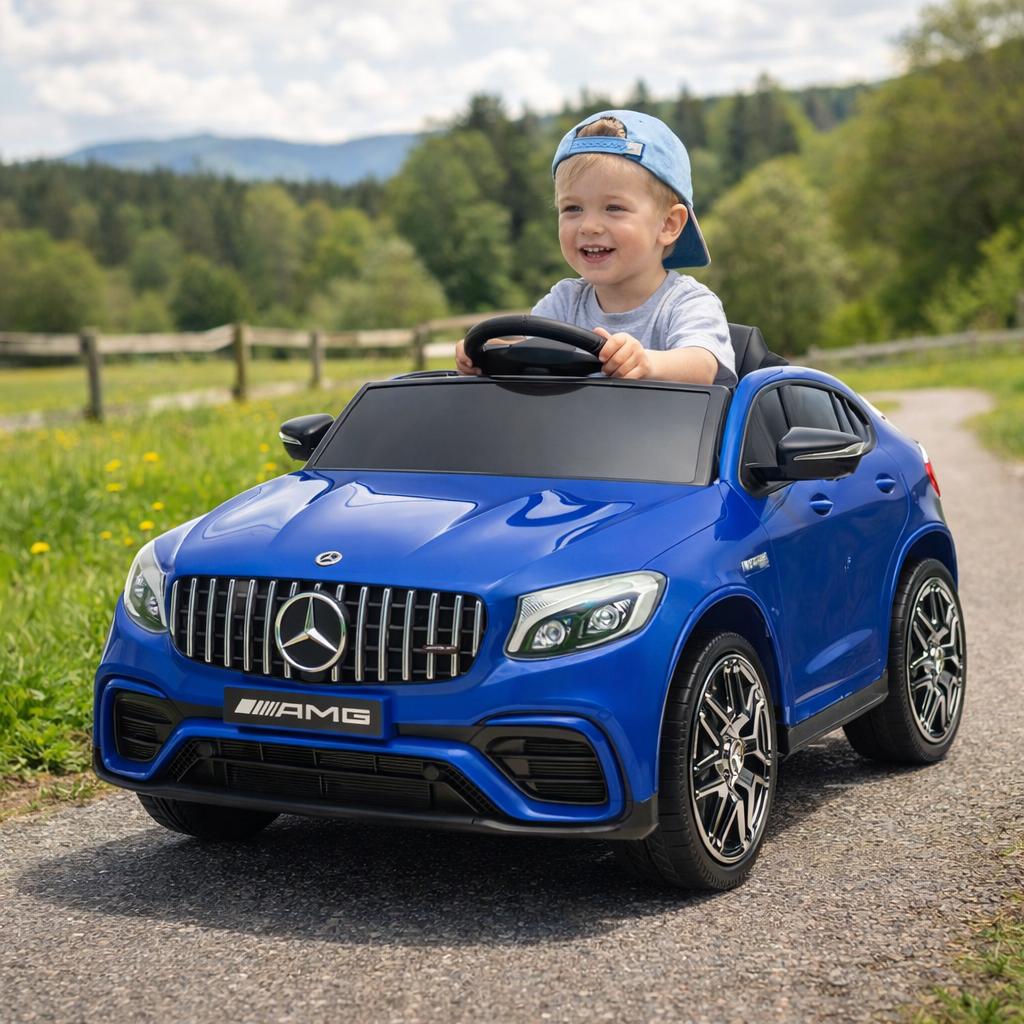 Elektrische Kinderauto 12V – Mercedes-Benz GLC 63S AMG | Blauw