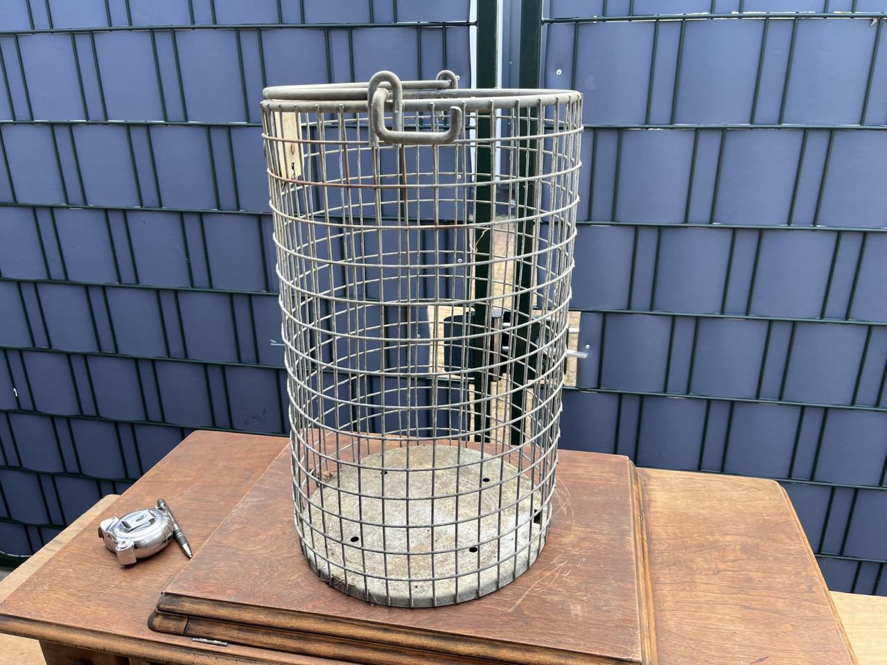 Draadgaas afvalbak Tomado staal verzinkt