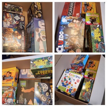Grote doos nieuw speelgoed en spellen