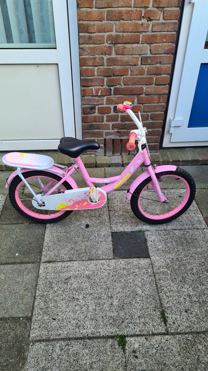 Mooi en goed werkend meisjes fiets 16inch-3 tot 7jaar