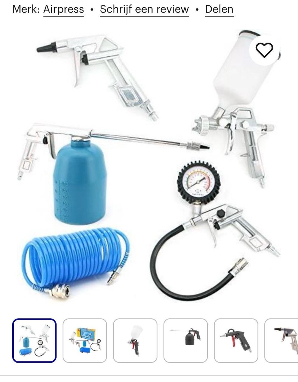 Airpress air tools kit 5-delig