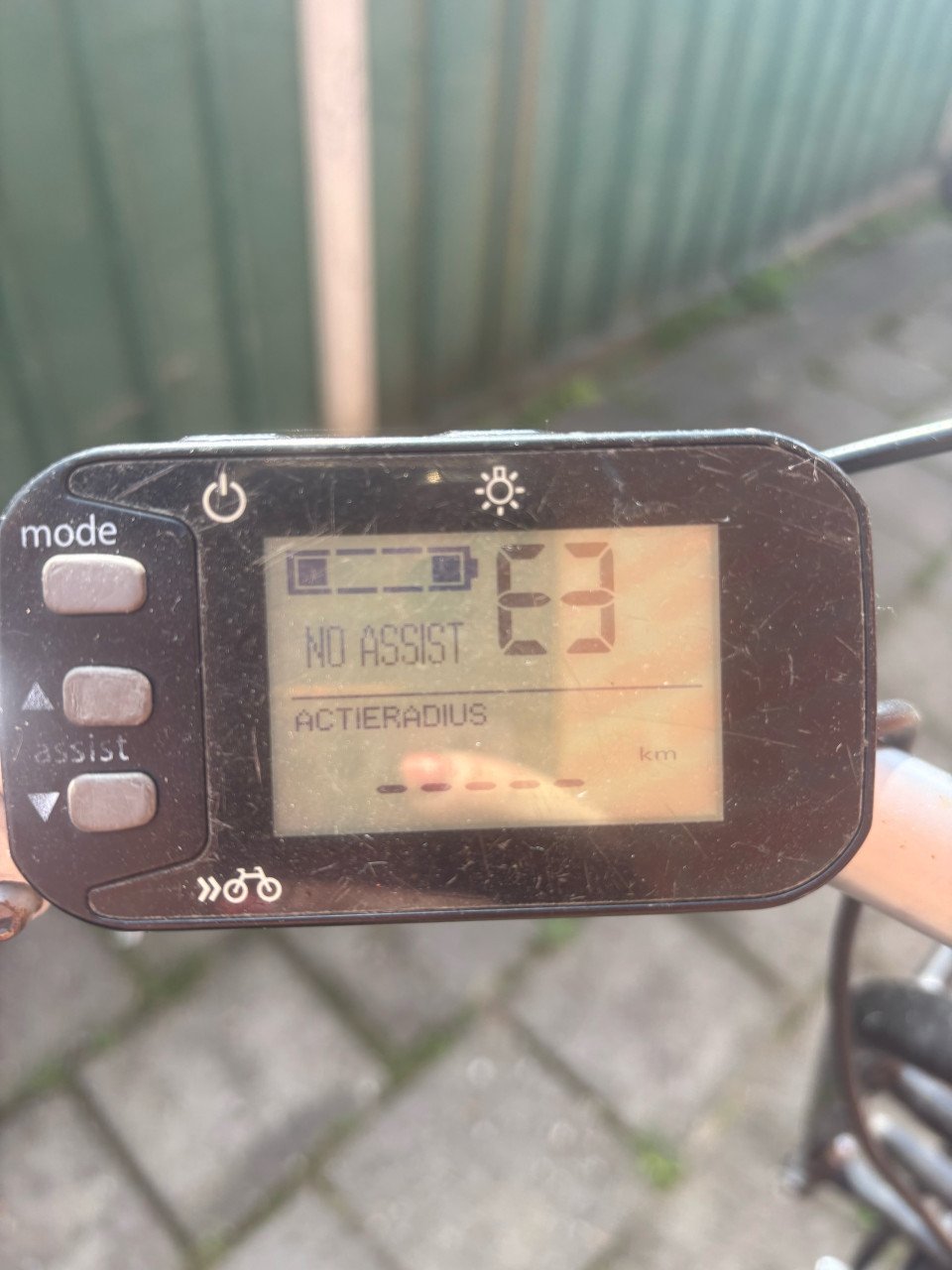 Elektrische fiets met defect