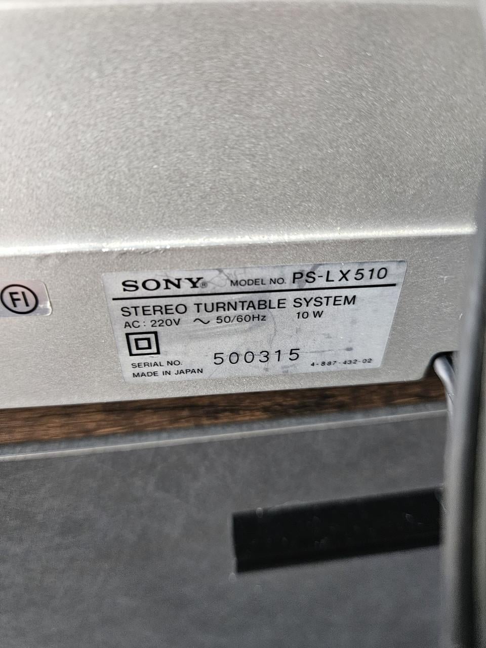 Sony PS-LX510 draaitafel tangentieel Systeem  Volautomatisch