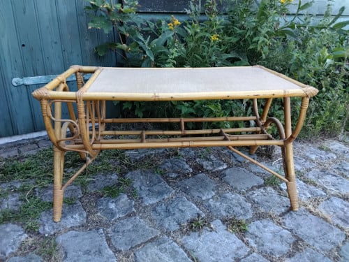 Vintage bamboe salontafel