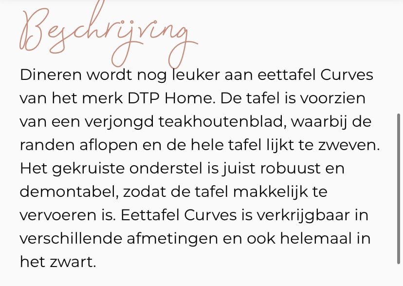 Eetkamertafel