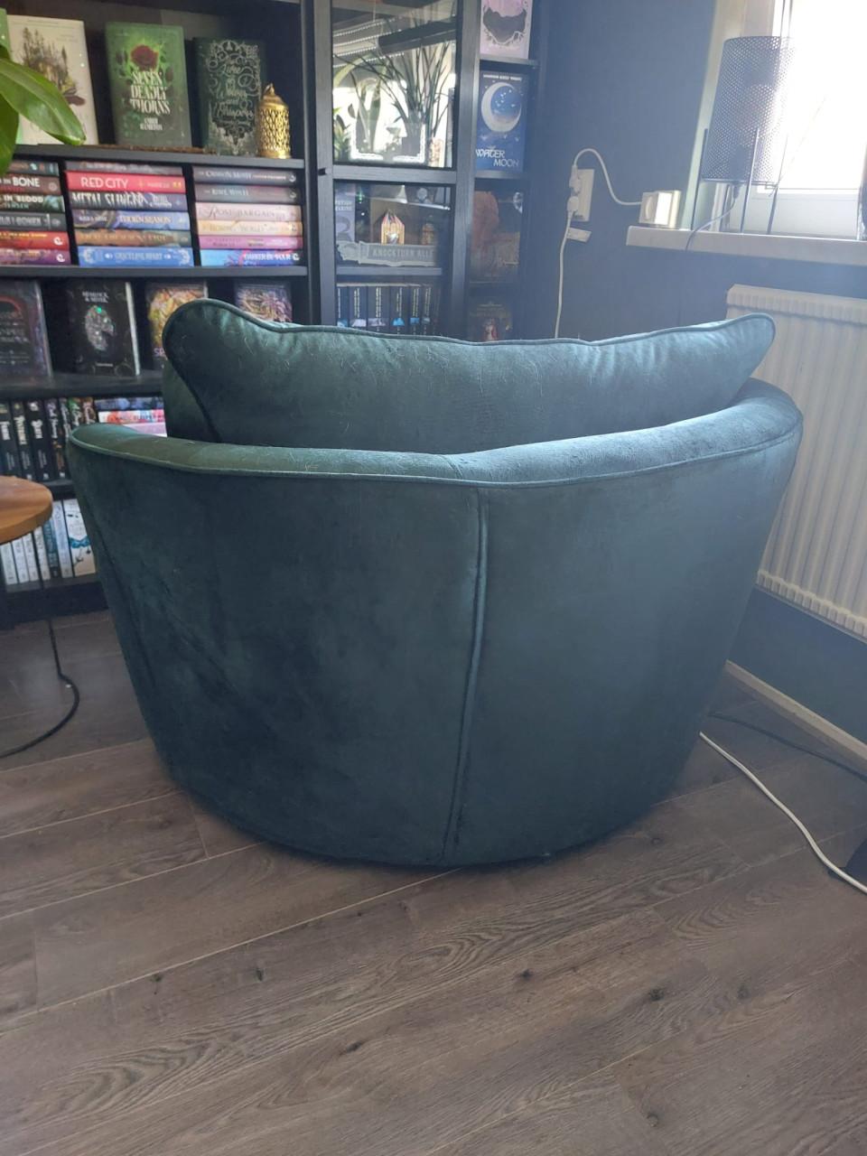 Luxe Donker groene Draai Fauteuil