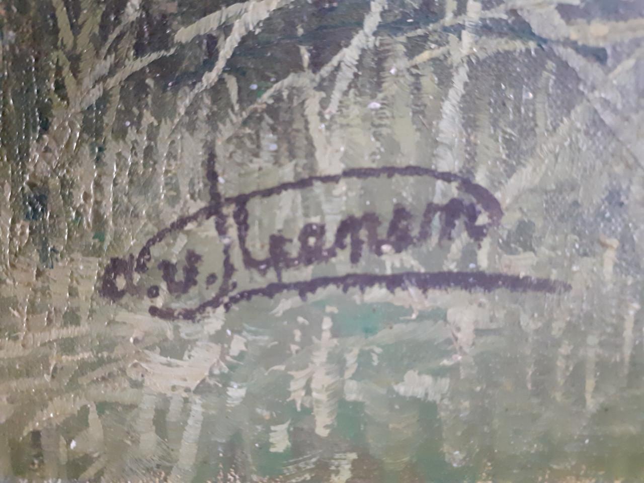 2 x LANDSCHAP Schilderij groot XXL klassiek met boot & XL