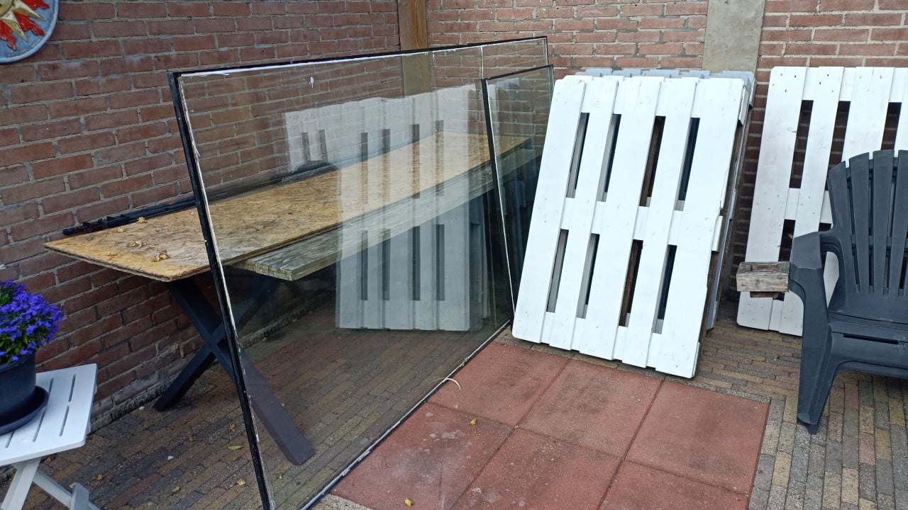 Dubbel glas hxb 134cm x 234cm (gratis af te halen)
