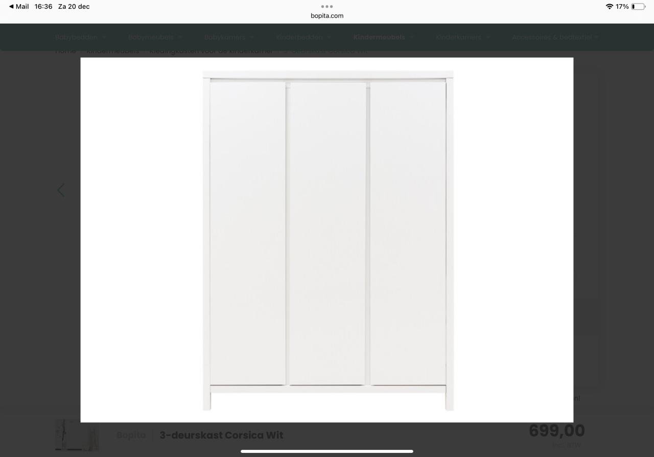 Bopita Corsica Kledingkast (3-deurs)