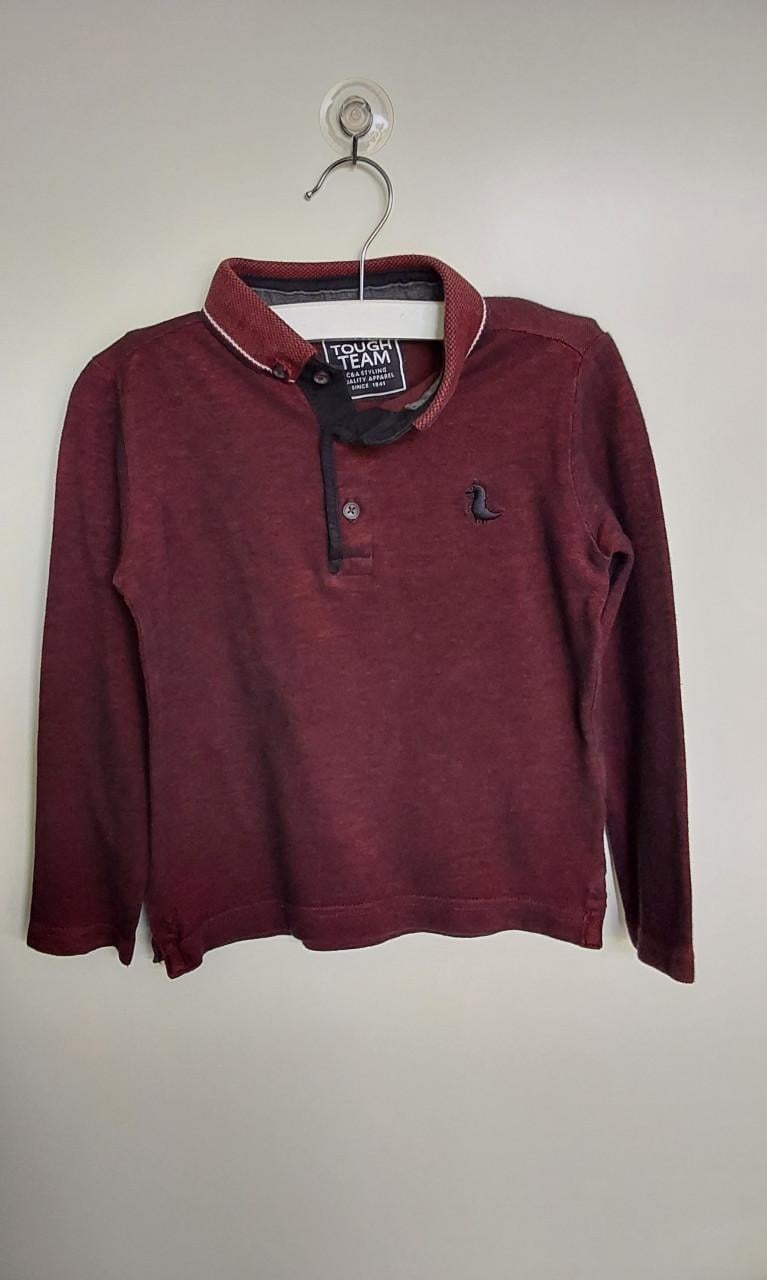 Donkerpaarse longsleeve van het merk C&A in maat 104