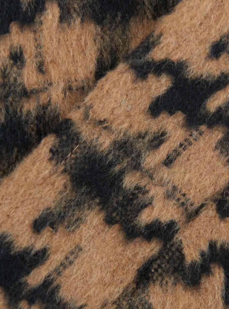 Eksept van Shoeby camel/zwarte pied de poule winterjas Maat L