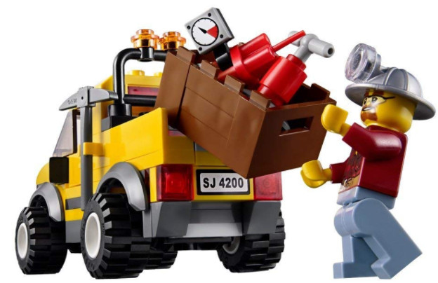 Lego City 4200: mijnbouw truck met mijnwerker