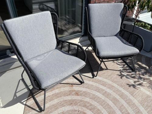 2 tuin loungestoelen