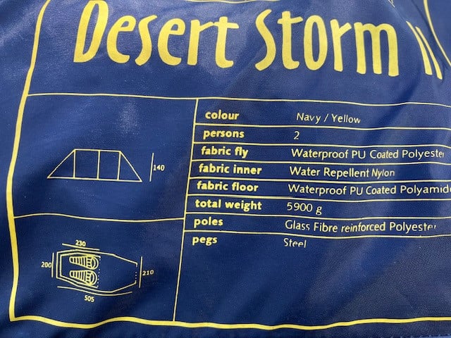Nomad Desert storm tunneltent.