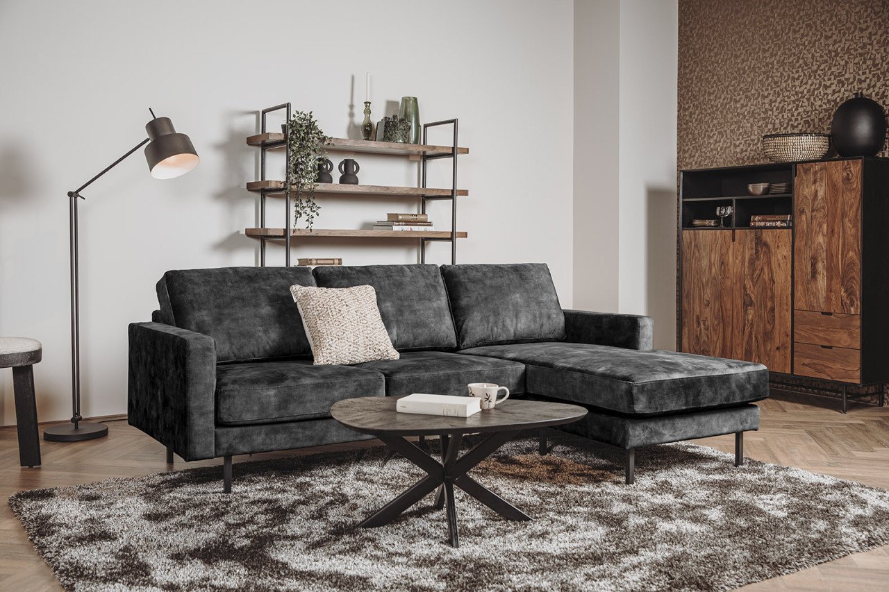 BANKSTEL MET HOCKER EN XL LOUNGEKUSSEN